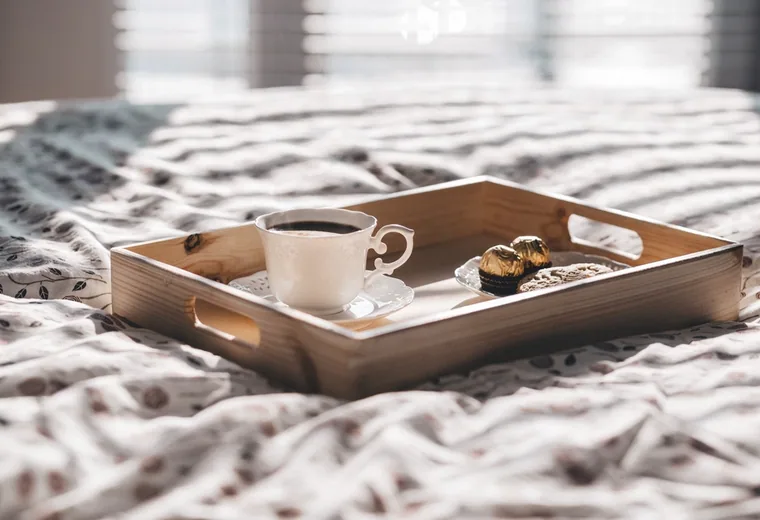 Coffee tray A coffee cup on a tray