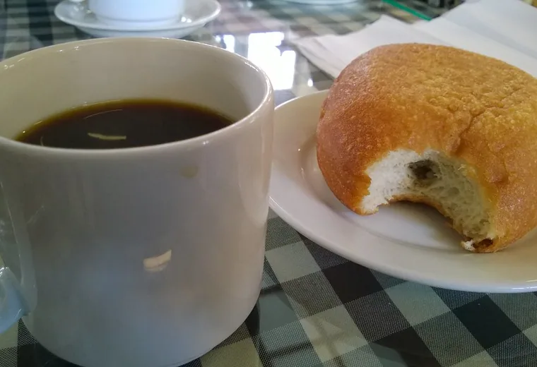 A cup of black coffee