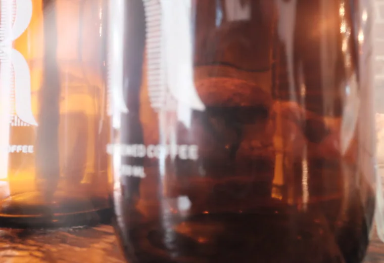 Cold brew coffee in a glass